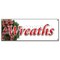 Signmission WREATH BANNER SIGN WREATH BANNER SIGN christmas xmas x-mas holiday trees B-Wreath - alternate 1